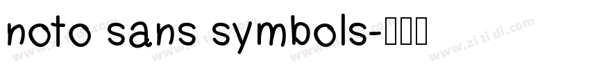 noto sans symbols字体转换